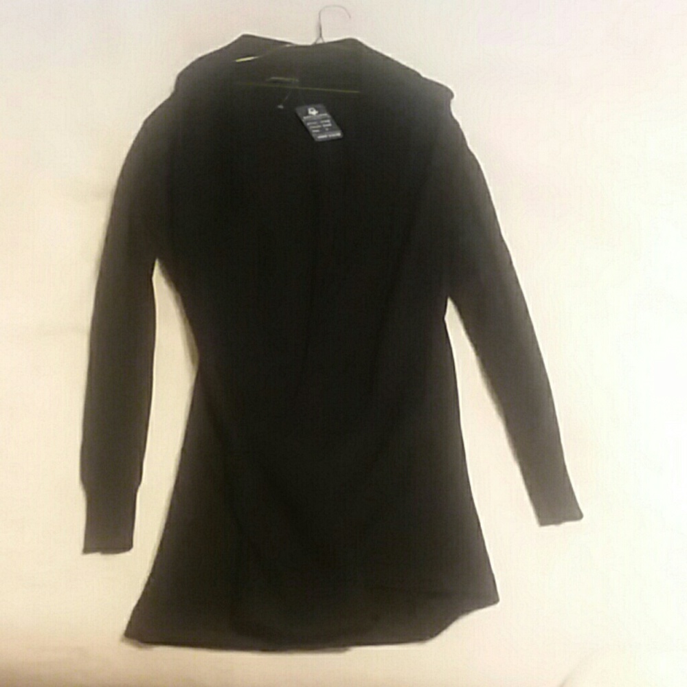 Extra long black cardigan